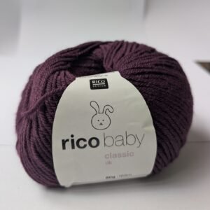 Rico Baby Classic DK yarn in Plum, shade 016
