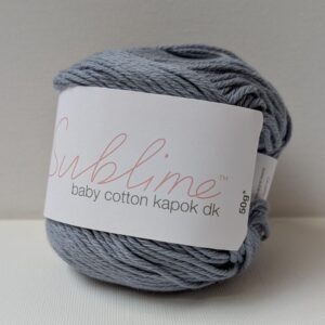Sublime Baby Cotton Kapok DK 50g yarn with product ball band