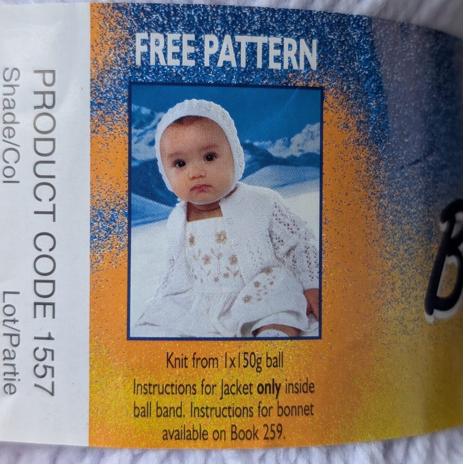 Free baby jacket pattern included with Wendy Beach Baby DK yarn