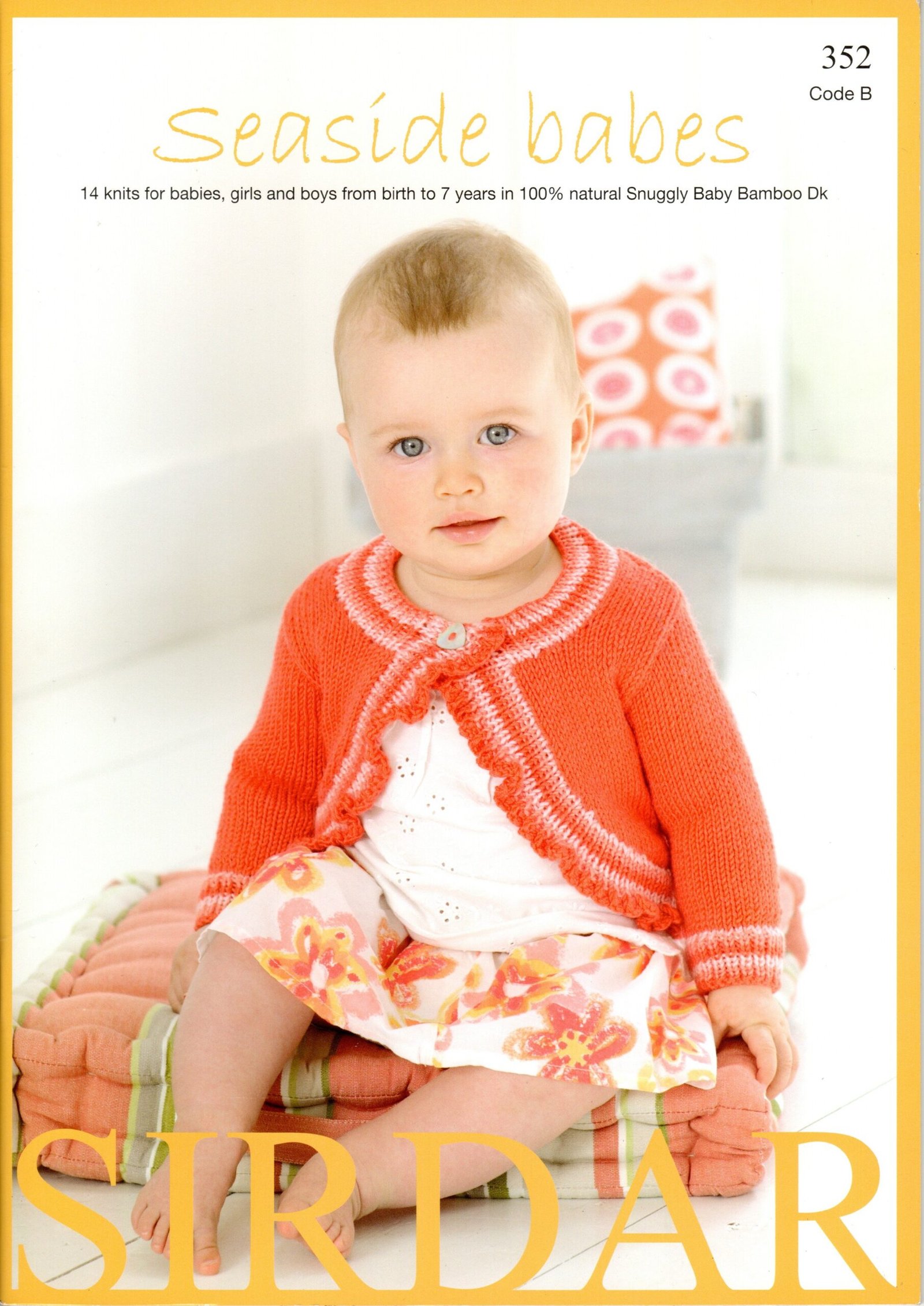 Front cover of Sirdar 352 Seaside Babies knitting pattern book
